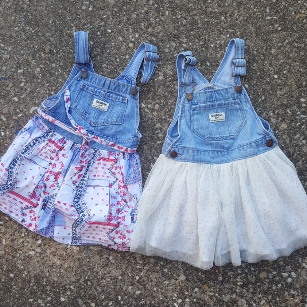Set of 2 Osh Kosh B'Gosh Dresses Girls 3T Vestbak
